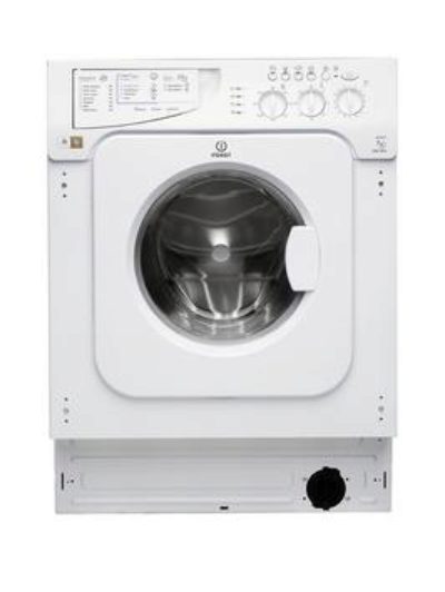 Indesit Iwme127 7Kg Load, 1200 Spin Integrated Washing Machine - White
